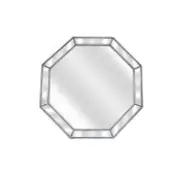 Silver Beaded Framed Mirror - Octagon - 90cm x 90cm