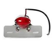 Number Plate Bracket Tail Stop Brake Light E mark Motorbike Motorcycle Chrome