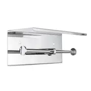 304 Stainless Steel Toilet Paper Two Rolls Holder Towel Phone Storage Bath Hook