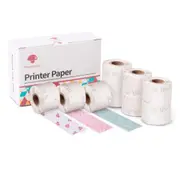 Thermal Sticker Paper Black Character 15mm x 3.5m for Phomemo M02S Bluetooth Printer Total 9 Rolls Paper