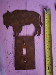 Rusty Metal buffalo western cowboy light switch plate cover standard 1 switch