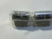 2 x TAD Tube AMP Doctor Foil and Oil Audio Capacitor .50uf 600 volts