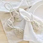 6pcs Napkin Ring Universal Table Decor Natural Rope Napkin Holder Rings Reusable