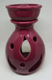 Ceramic Oil/Melt Burner Burgundy with 5 Soy Wax Melts