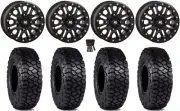 High Lifter HL23 Bdlk 15" Wheels Black 30" Intersect Tires Pioneer 1K / Talon