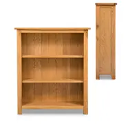 3 Tier Wooden Bookcase Book Shelf Furniture Storage Timber Oak Display Unit