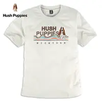 在飛比找Yahoo奇摩購物中心優惠-Hush Puppies T恤 男裝植絨印花刺繡狗短袖T恤