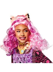 Monster High Clawdeen Wolf Girls Pink Costume Wig
