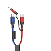 Type-C and Micro To Lightning Braided Data Cable