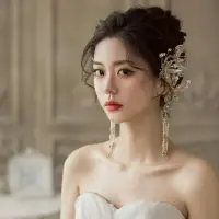 在飛比找樂天市場購物網優惠-新娘韓式造液花耳掛唯美耳飾個性超仙百搭精致耳環結婚配飾品朵薇