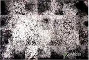 Black Salt and Pepper Patchwork Cowhide Rug