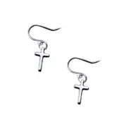 Sterling Silver Cross Hook Hypoallergenic Earrings