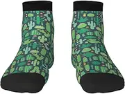 [JBYJBX] Cute Cactus Seamless Illustration Print Adult Socks Womens Mens Workout Thermal Cozy All-Season Gift Holiday Articles
