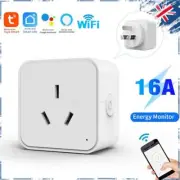 1-4x Tuya WiFi / Zigbee 16A Smart AU Socket Plug Voice Control for Alexa Google