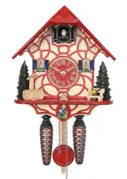 HerrZeit Adolf Herr Quartz Cuckoo Clock - Magic Red AH 33 QM NEW
