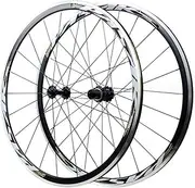 ZECHAO C Brake/V Brake Highway Wheel Set 700C,20/24 Holes Alloy Double Wall Rim 30MM 8-11 Speed Off Road Bike for 700C*20C-35C Tires (Color : Black Yellow, Size : 700c)