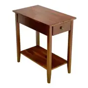 Solid Acacia Wood 23 In. Mahogany Recliner End Table Contemporary style