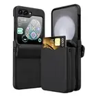 For Samsung Galaxy Z Flip6 Flip5 Flip4 3 Hinge Protection Case with Card Holder