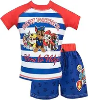 [PAW PATROL] Boys' Chase Marshall & Group Two Piece Swim Set