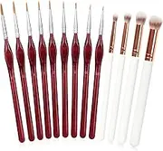 UNIMEIX Miniature Paint Brushes Dry Brush Miniature Painting Detail Blending Brushes for Effortless Miniature Painting, Scale Model Painting Set(Red)