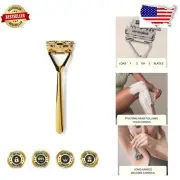 Multi-Blade Loading Leaf Razor - Gold, Eco-Friendly Shaving for All Skin Types