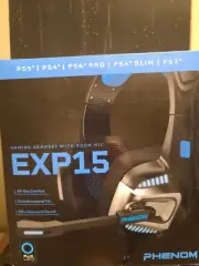 Evo Core Phenom EXP15 Gaming Headset w/ Boom Mic Compatible with PS4 Xbox BLUE