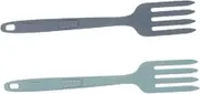 SHOWERORO 2pcs Silicone Mixing Forks Flexible Non Stick Kitchen Utensils for Blending Ingredients Crushing Food and Stirring Dishwasher Safe Lake