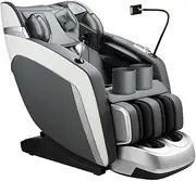 HOMASA Full Body Massage Chair Zero Gravity Recliner Shiatsu Relax Neck Shoulder Back Leg Foot Massaging Airbags Electric Heat Vibration Kneading with Cover (Black and Off-White)