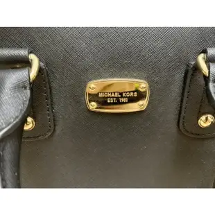 Michael Kors 保齡球包 波士頓包 黑 SAFFIANO 35S3GSAS1L SM SATCHEL