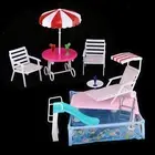 Pool Playset Glam Pool with Sunbath Chair, Beach Umbrella, Slide Bath Toys for