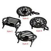 Teapot Warmer Accessory Coffee Cast Iron Dish Warmer for Home Camping Hiking