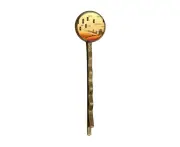 Camel Desert Along the Way to the Silk Road Map Retro Metal Hair Bobby Pin Headwear