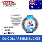 10L Collapsible Folding Bucket Silicone Water Container Hiking Camping Fishing