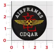 MARINE CORPS VMM-265 AIRFRAMES CDQAR EMBROIDERED HOOK & LOOP PATCH