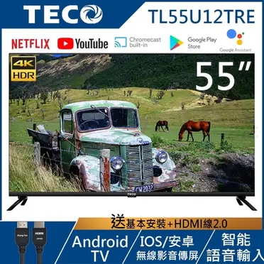 TECO 東元 55" TL55U12TRE 4K Google TV智慧聯網