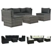 Garden Lounge Set with Cushions Modular Sofa Couch 4 Piece Poly Rattan vidaXL