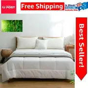 Summer-Ready Lightweight Quilt - Hypoallergenic Bamboo Blend for Double Beds