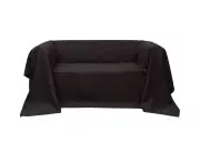 vidaXL Micro-suede Couch Slipcover Brown 210 x 280 cm