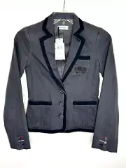 Ben Sherman Gray With Black Trim Blazer Jacket Size Small