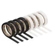 8Pcs 26Ft Tennis Racket Badminton Racquet Grip Finishing Tapes, Black/White