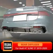 For Audi A7 SLINE S7 2019UP Real Carbon Fiber Rear Bumper Diffuser Lip Body Kits (for: Audi)