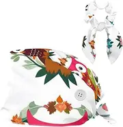 [CWAGFEQZ] Scrub Caps Women,Scrub Hats Suitable for Women,Owl Animal Bird Cartoon