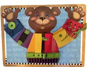 Melissa and Doug EUC Learn to Dress Wood Puzzle w/ Mixed Material Learning