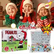 2024 Peanuts-SNOOPY Figures Accessory Christmas Advent Calendar XMAS 24 Days Countdown Kids Funny Gift