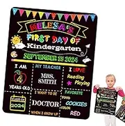 First Day Chalkboard,3.9 x 4.7 Inch Kids Drawing Chalkboard - Kindergarten Desktop Decoration for Children, Learning Supplies