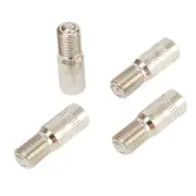 Valve Stem Extensions Brass Cap Car Chrome Extender Screw-On Silver Tone