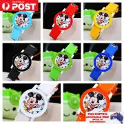 Disney Mickey Mouse Watch leather Strap Jewellery Kids Gift Birthday Xmas