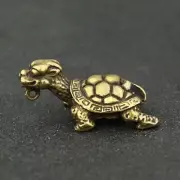 Solid Brass Turtle Keychain Pendant Figurine Statue Home Ornament Collectibles