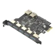 USB 3.0 PCI-E Expansion Card Adapter 7 Ports Hub Adapter External Controller