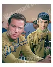 STAR TREK William Shatner Leonard Nimoy Autograph 8x10 Photo Reprint Collectible